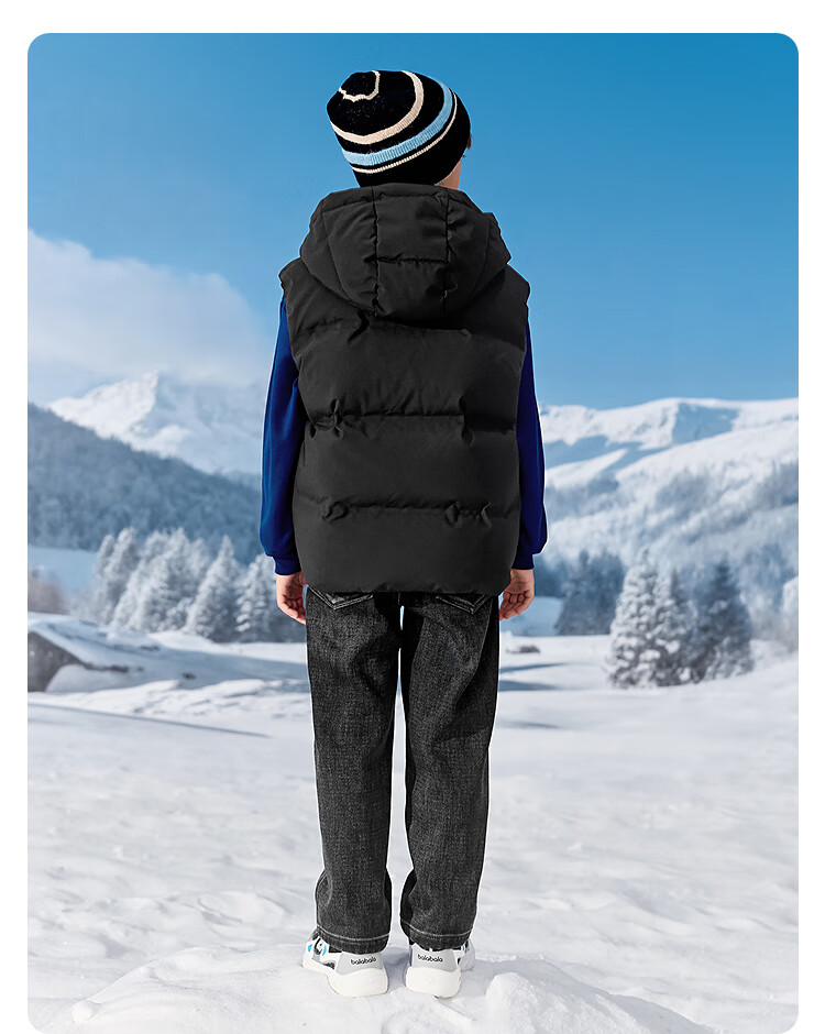 BALABALA Children's down Vest, Girls' And Boys' Outerwear, Winter Clothing, New Style down Jacket, Warm, Thickened, Trendy 9