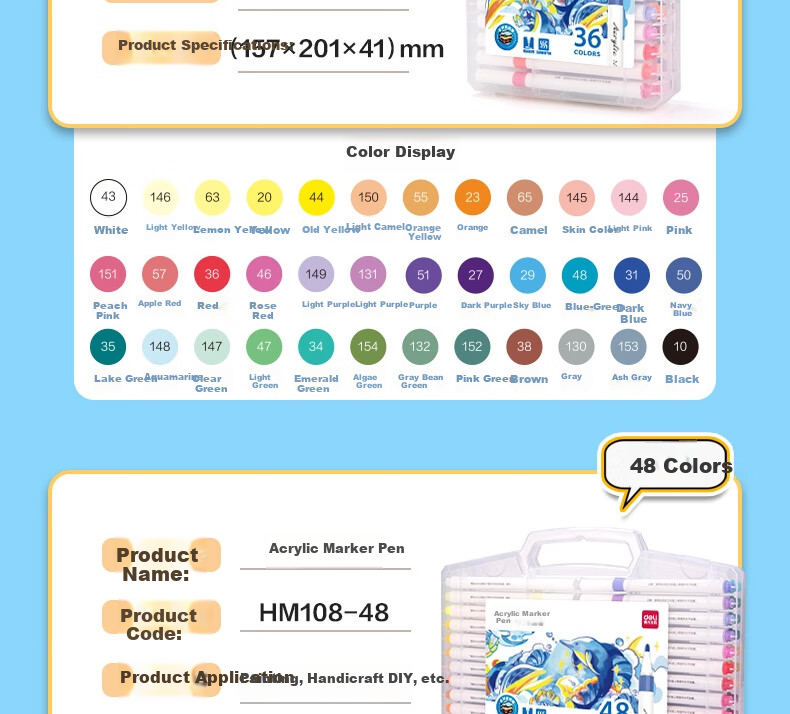 Deli 12-Color Acrylic Markers, Children's Drawing Pens, Paint Set for Boys And Girls, Toy Birthday Gift HM922-12 21