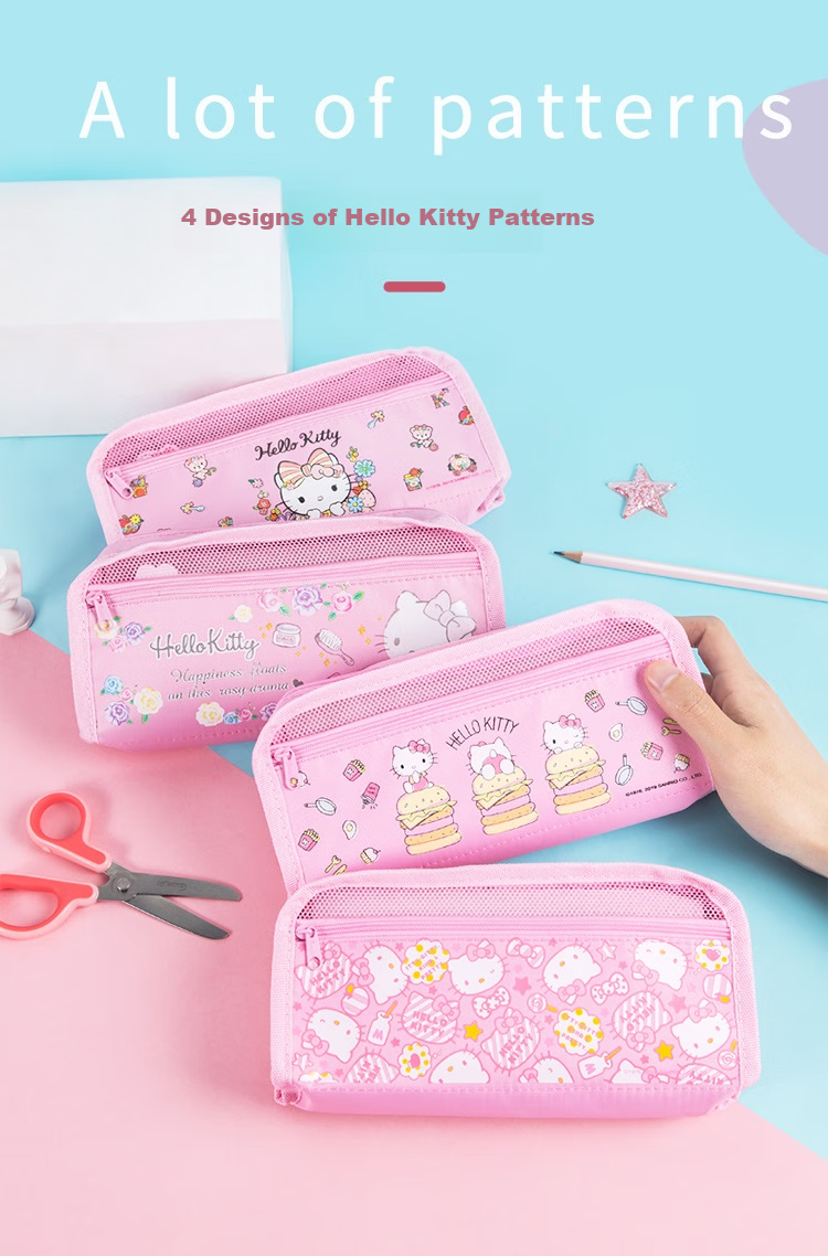 GuangBo Hourglass Pencil Case, Storage Bag for Students' Stationery, Multi-Layer Large Capacity Pencil Box, Exam-Specific School Gift, Yellow H00009 3
