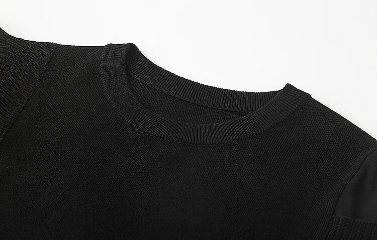 Dme [Containing Fluffy Wool] Spring And Autumn Stylish Spliced Sweater, Concealing Body Shape, Slimming Effect, Elegant Knitted Sweater for Women with High-End Feel 27