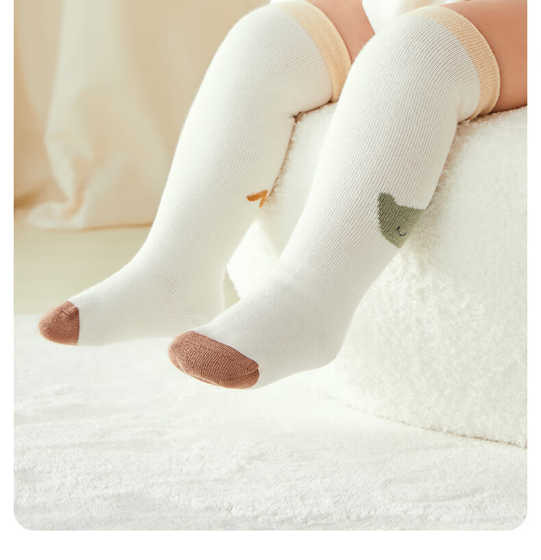 Shiyuejiejing Baby Socks, Spring And Autumn Cotton Socks, Long Over-Knee Socks for Boys And Girls, Non-Binding Children's Socks, All-Season Class A 15