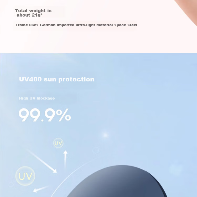 Mushe Portable Folding Sunglasses for Women, Non-Polarized UV Protection Glasses for Men, High-End Bare-Faced Sunset Sunglasses 8