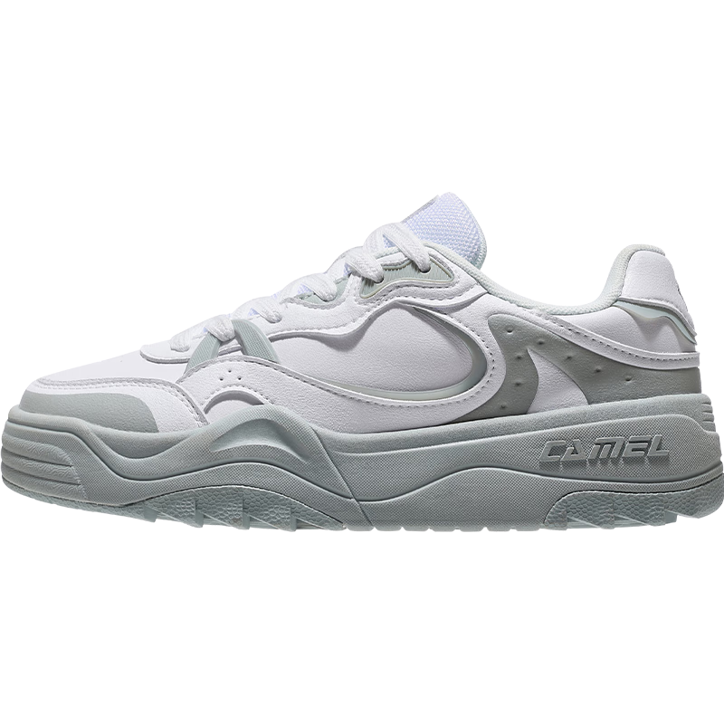 CAMEL Casual Low-Top Sneakers Women's Versatile White Shoes K25B09L7064 CAMEL White/Cloud Gray Size 36