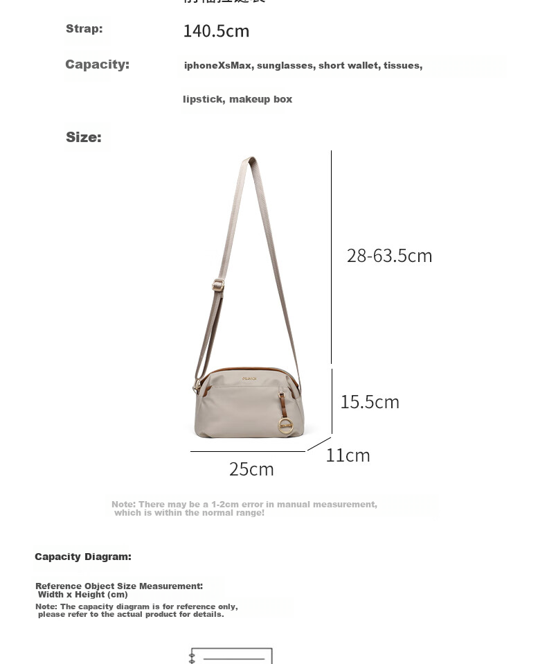 C.BANNER Handbag, Women's Crossbody Bag, Light Luxury Fashion Shoulder Phone Bag, Casual Brand Birthday Gift for Girlfriend on May 20 8