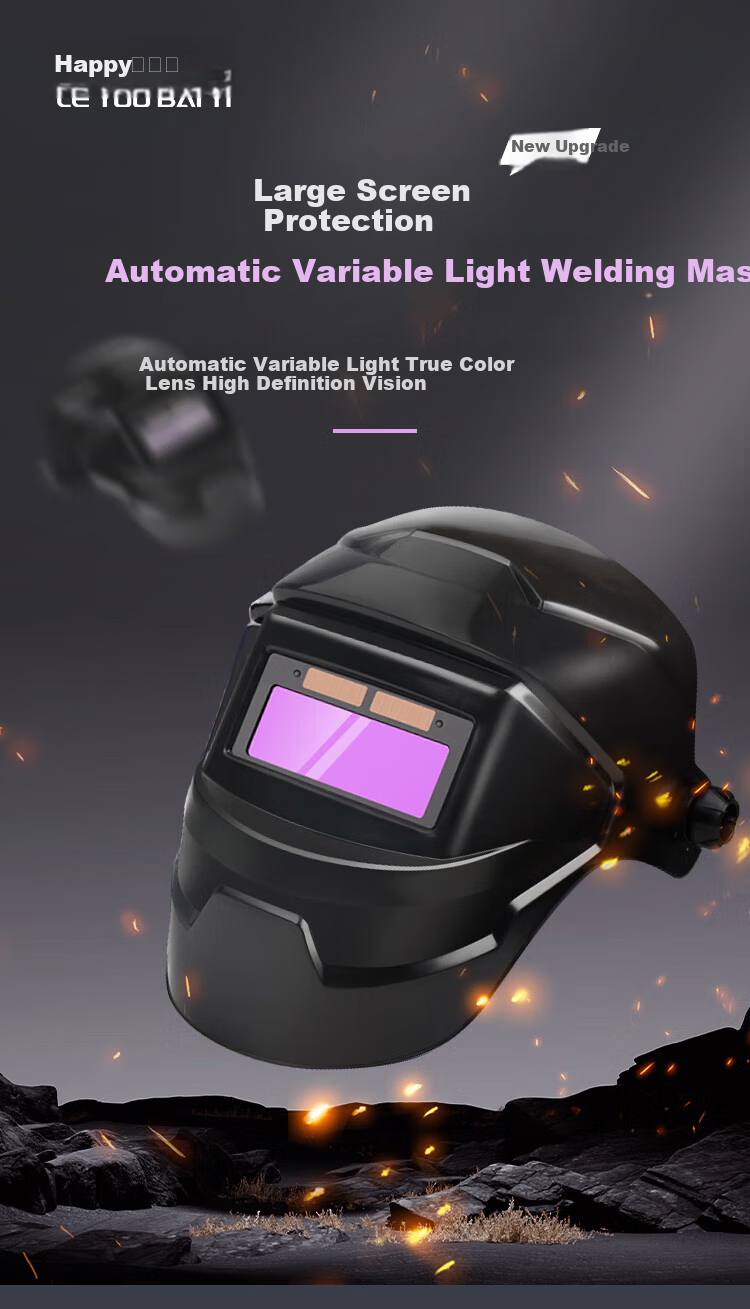 Leyoubaiyi Welding Helmet True Color Model, Automatic Darkening Protective Mask, Welding Glasses, Face Shield, Welding Cap, Welding 1