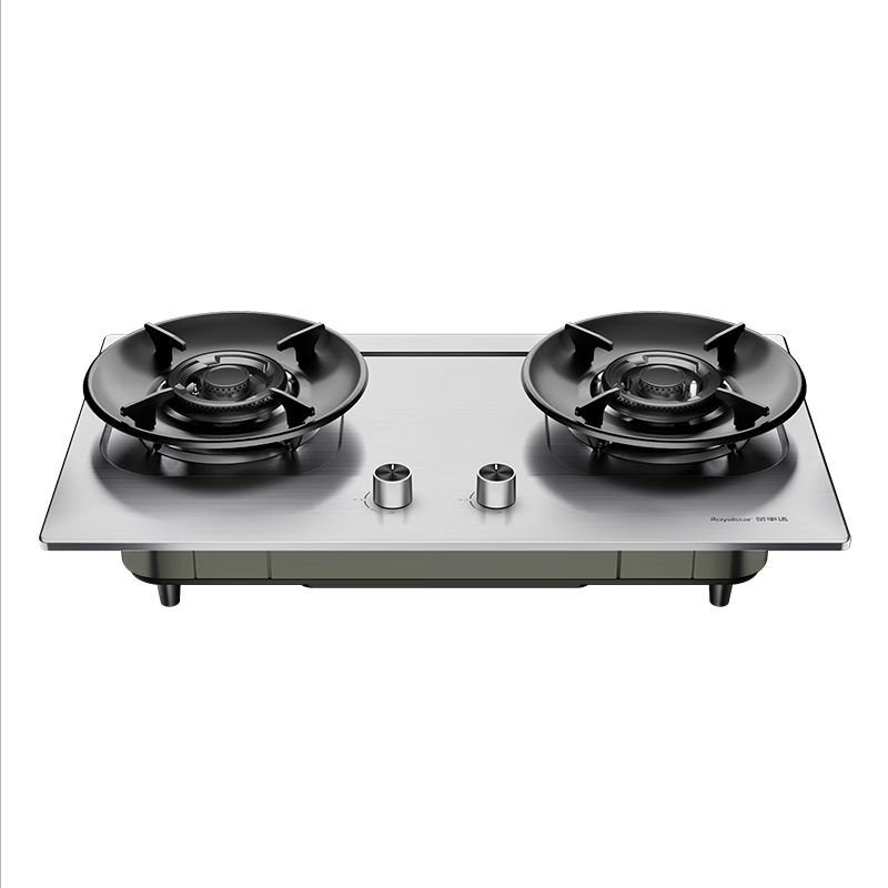 Royalstar Extraordinary Series Gas Stove Natural Gas Stainless Steel Double Burner Built-in High Flame Desktop Stove First-Level Energy Efficiency 70% Thermal Efficiency JZT-S51G