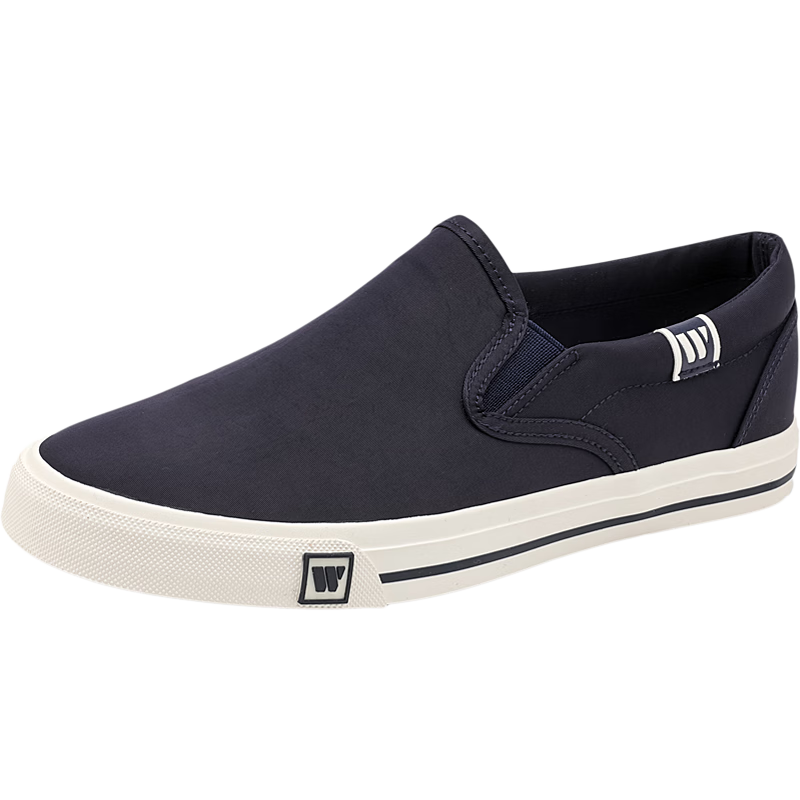 Warrior Canvas Shoes for Men, Breathable Casual Shoes, Simple Versatile Low-Top Sneakers, WXY-L571T, Navy Blue, Size 41