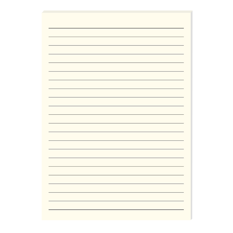 SIMAA 5-Pack A4 20-Sheet Black Single-Line Application Letter Paper Party Membership Application Letter Paper College Student Application Notebook Letterhead Manuscript Paper