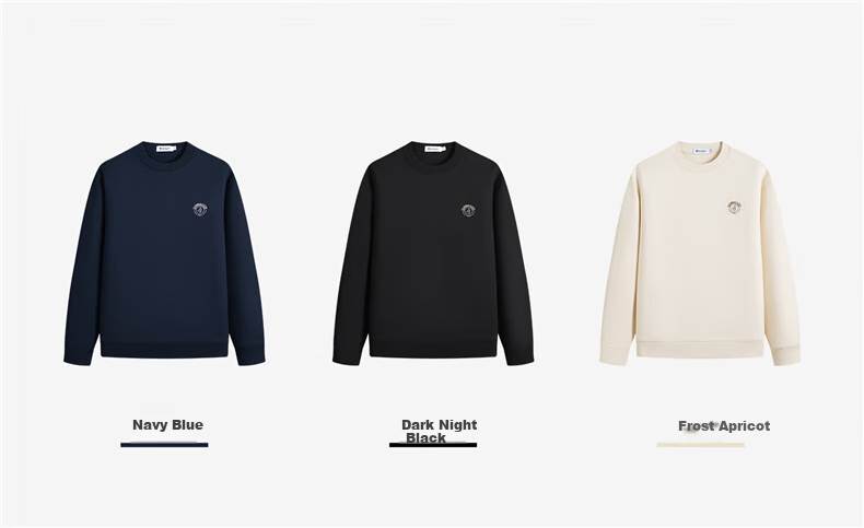 Navigare Small Sailboat Spring And Autumn Commuter Top, Men's Basic Round Neck Inner Layer Casual Sweatshirt, 1135805304 9