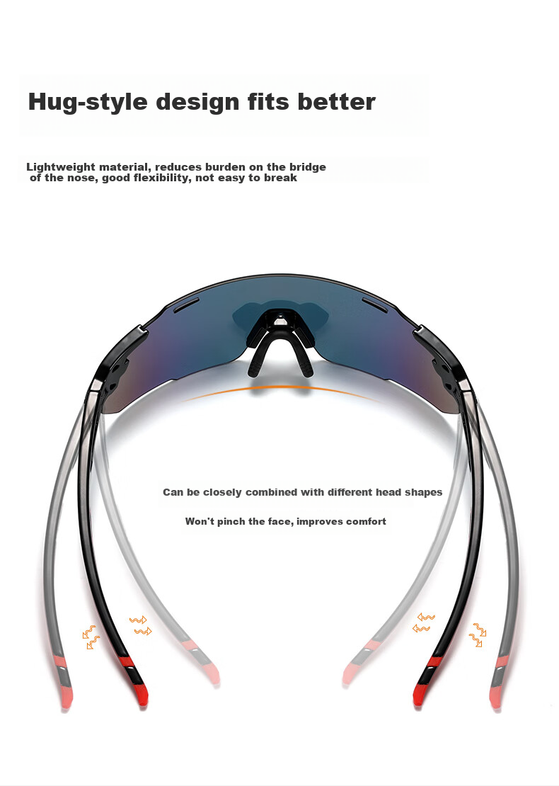 CAXMAN Running Glasses for Men And Women, Professional Marathon-Specific Outdoor Sunglasses, Cycling Hiking UV Protection Sports Sunglasses 7