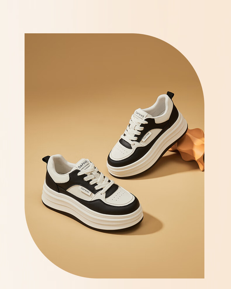 DAPHNE Women's White Sneakers 2026 New Spring Casual Thick-Soled Sports Shoes Women's Skate Shoes 15