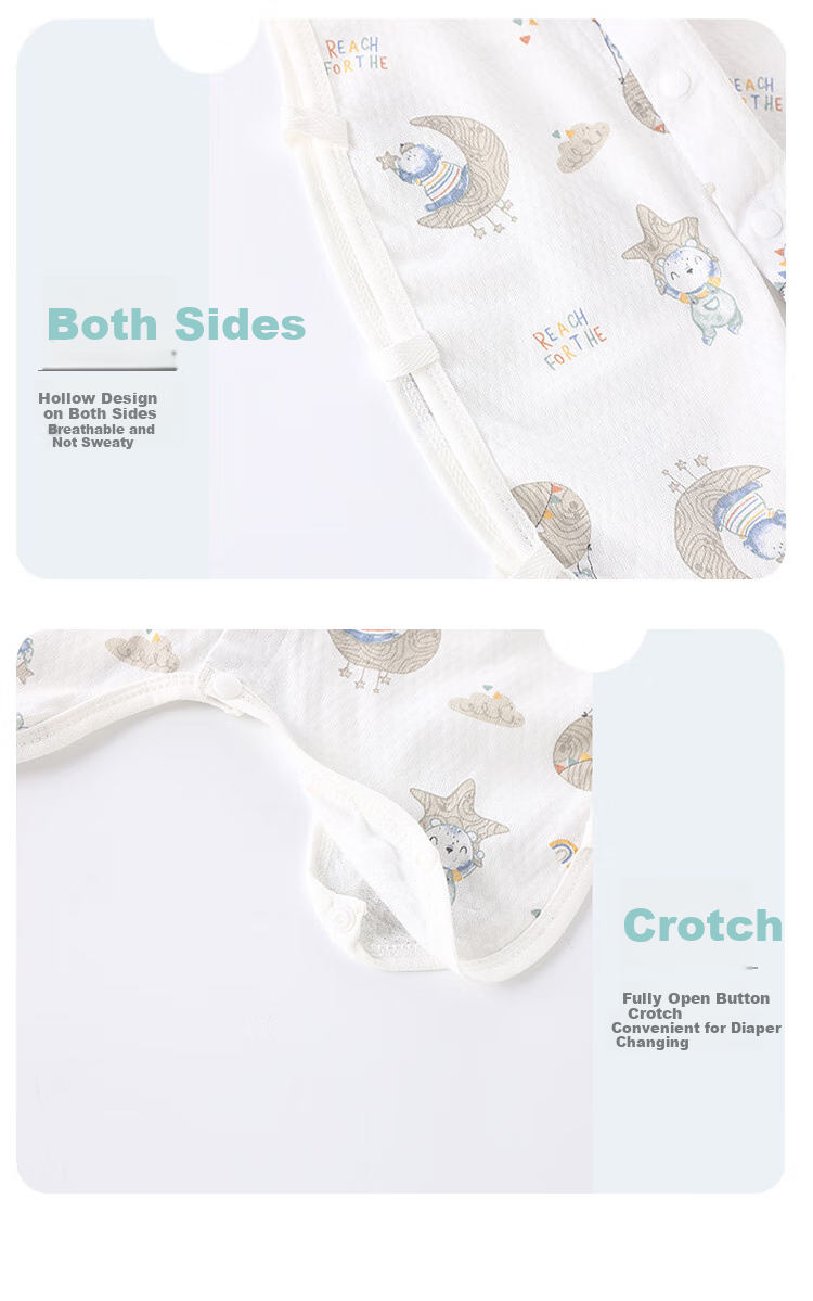9I9 Baby Romper Thin Pure Cotton Sleeveless Bodysuit Newborn Onesie Infant Crawling Suit Sleeping Bag Lion Pattern 100cm 10