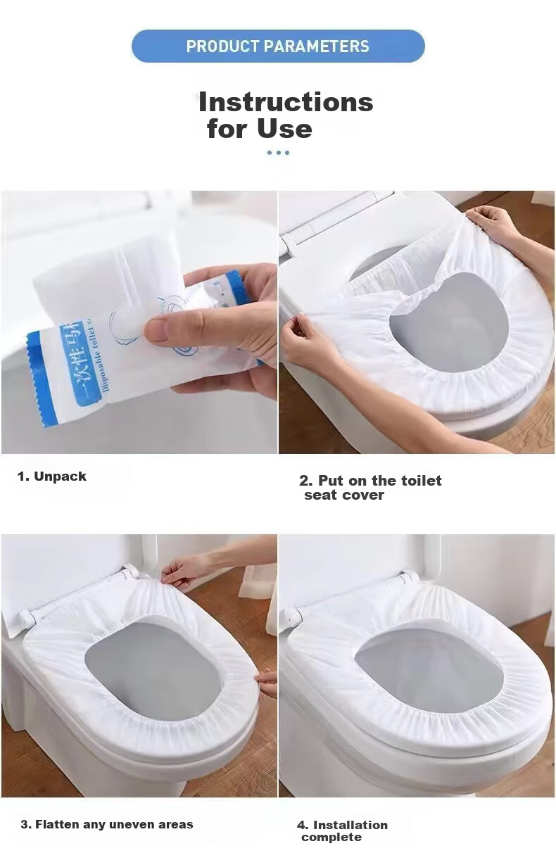 Xingfang Disposable Toilet Seat Covers, 10-Pack, Essential for Travel And Business Trips, Clean And Hygienic, Individually Wrapped, Portable, Water-Resistant And Dirt-Proof 8
