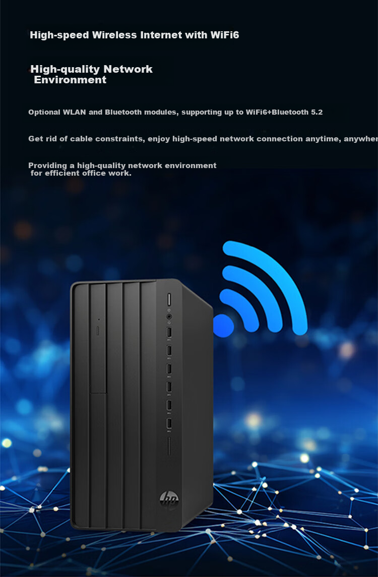 HP Pro Tower 280 G9 E High-Performance Desktop Computer (i3-12100 8GB 512GB SSD) Standard Model Commercial Office PC Zhan99 Equivalent 3