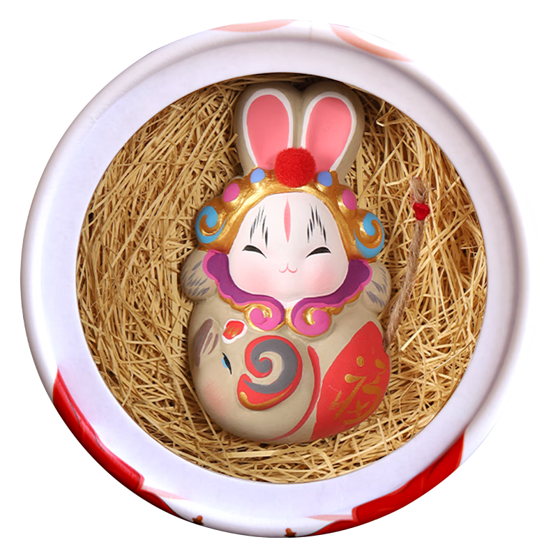 Jitufang Intangible Cultural Heritage National Trend Office Home Desktop Decoration Birthday Mid-Autumn Festival Gift Lucky Rabbit (Pig)