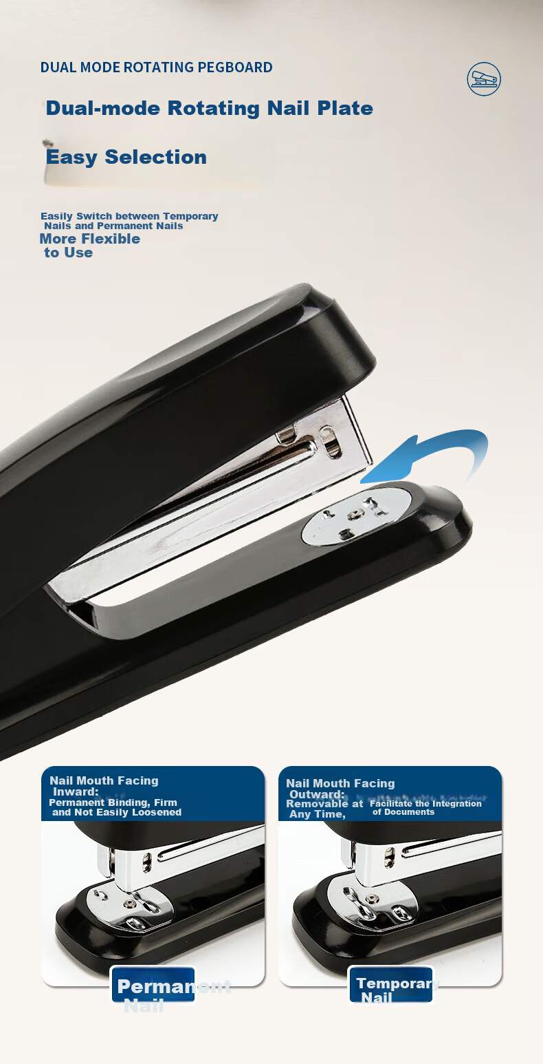 M&G 12# Stapler, Durable And Portable, Business Metal Stapler, Office Supplies, Black, Single Pack, ABS92723 3