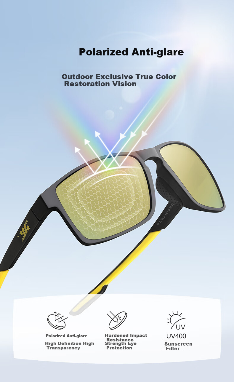 HLA Sports Sunglasses for Men And Women, Cycling Running Marathon Specialized Polarized Sunglasses, Windproof Professional Sports Sunglasses 6