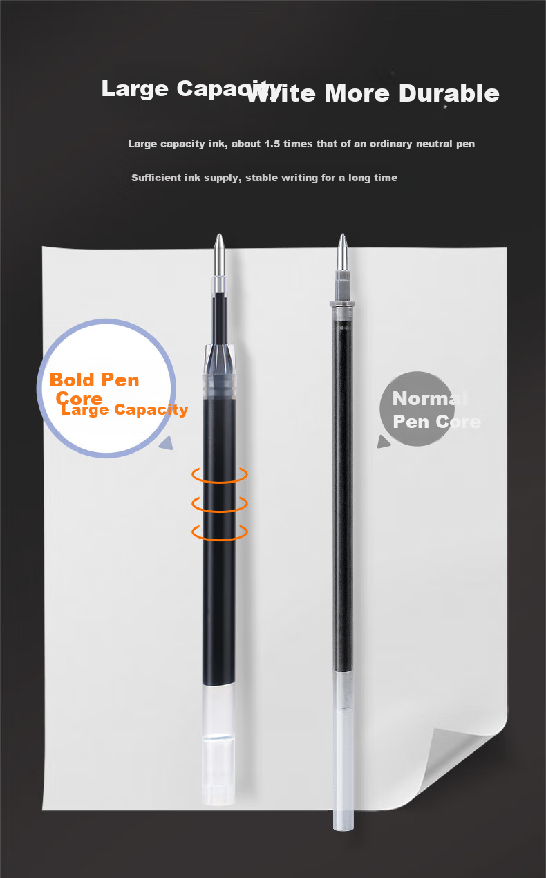 BAOKE PS2760 0.7mm Black Retractable Gel Pen Refills, Ink Pen Refill for Signature Pens, 20 Pieces/box 3