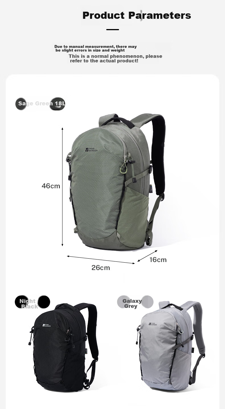 MOBIGARDEN Xiangchuan 2D Day Hiking Backpack, Outdoor Mountaineering Bag, Travel Backpack, NX24664015, Night Black 12
