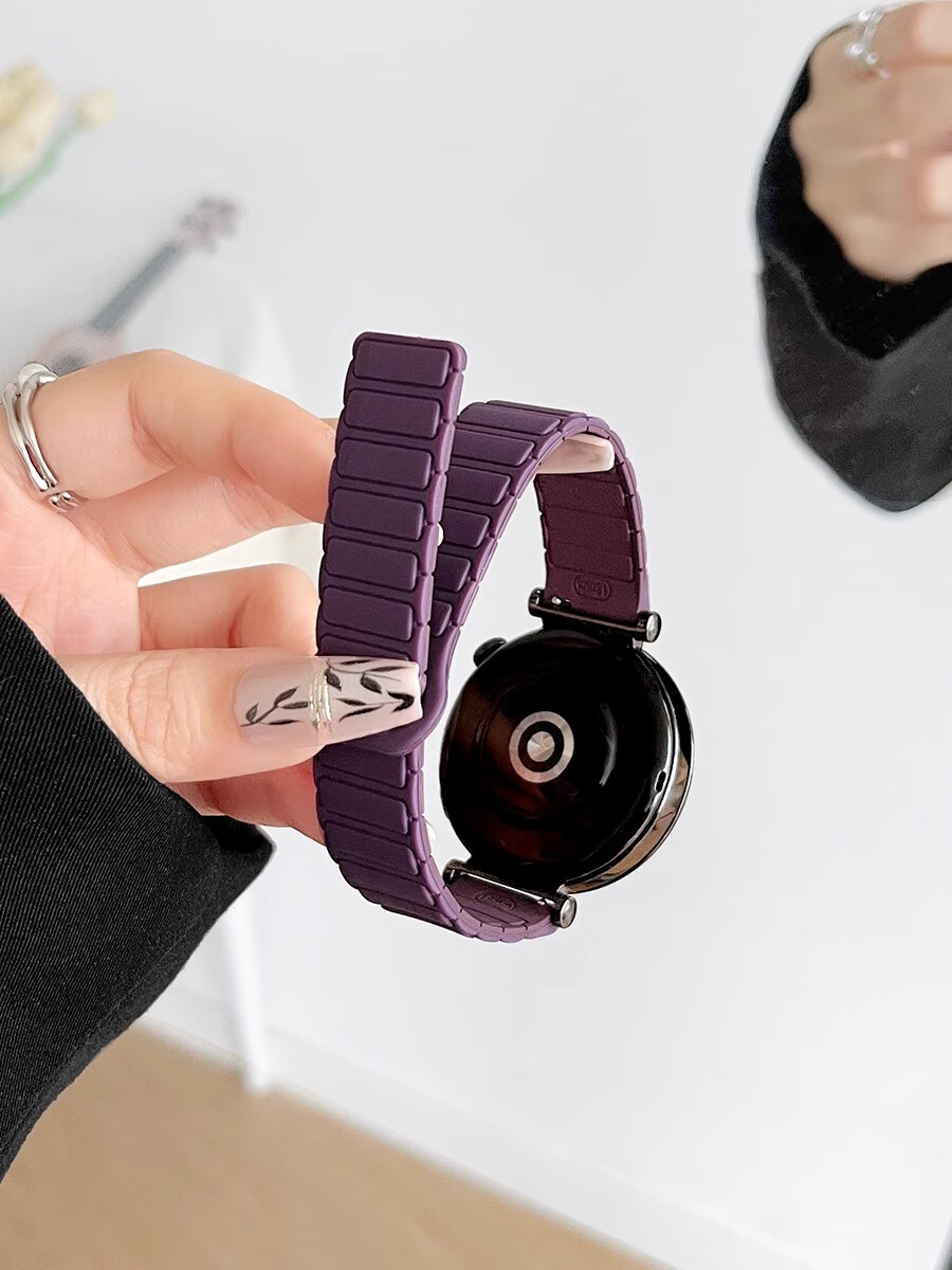 XUANDAI [Fair Skin Plum] Compatible with Huawei Watch GT5 Strap, Silicone GT6 Huawei Watch, GT4 Wristband, GT5 Pro Magnetic Watch5 Women's Universal Accessory 2