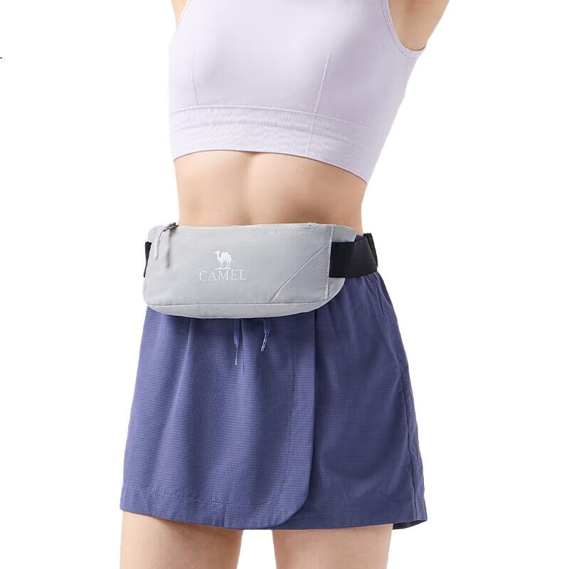 CAMEL Outdoor Sports Waist Pack for Men And Women, Running-Specific Phone Pouch Belt, Lightweight Fitness Gear for Morning Runs, Light Gray