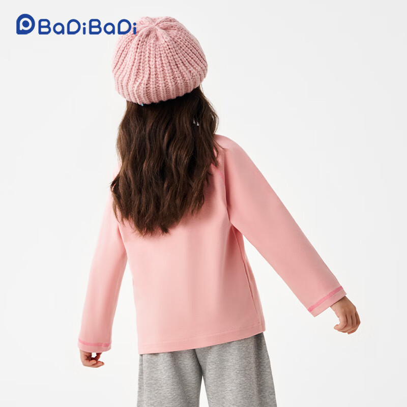 Badibadi Baby Toddler Long Sleeve Base Layer T-Shirt Soft Stretch Warm Comfortable Versatile Pink Pink Cloud Size 130