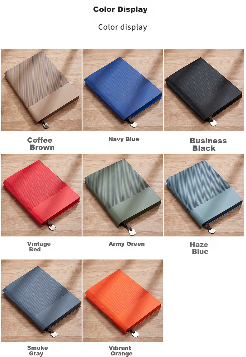 Jinyi Twill Notebook with Sprayed Edge, Thickened Leather Cover, Soft Leather Bookmark, Exquisite New Simple Artistic Journal, Large Size B5 Twill Sprayed Edge - Smog Blue (180 Sheets) 4