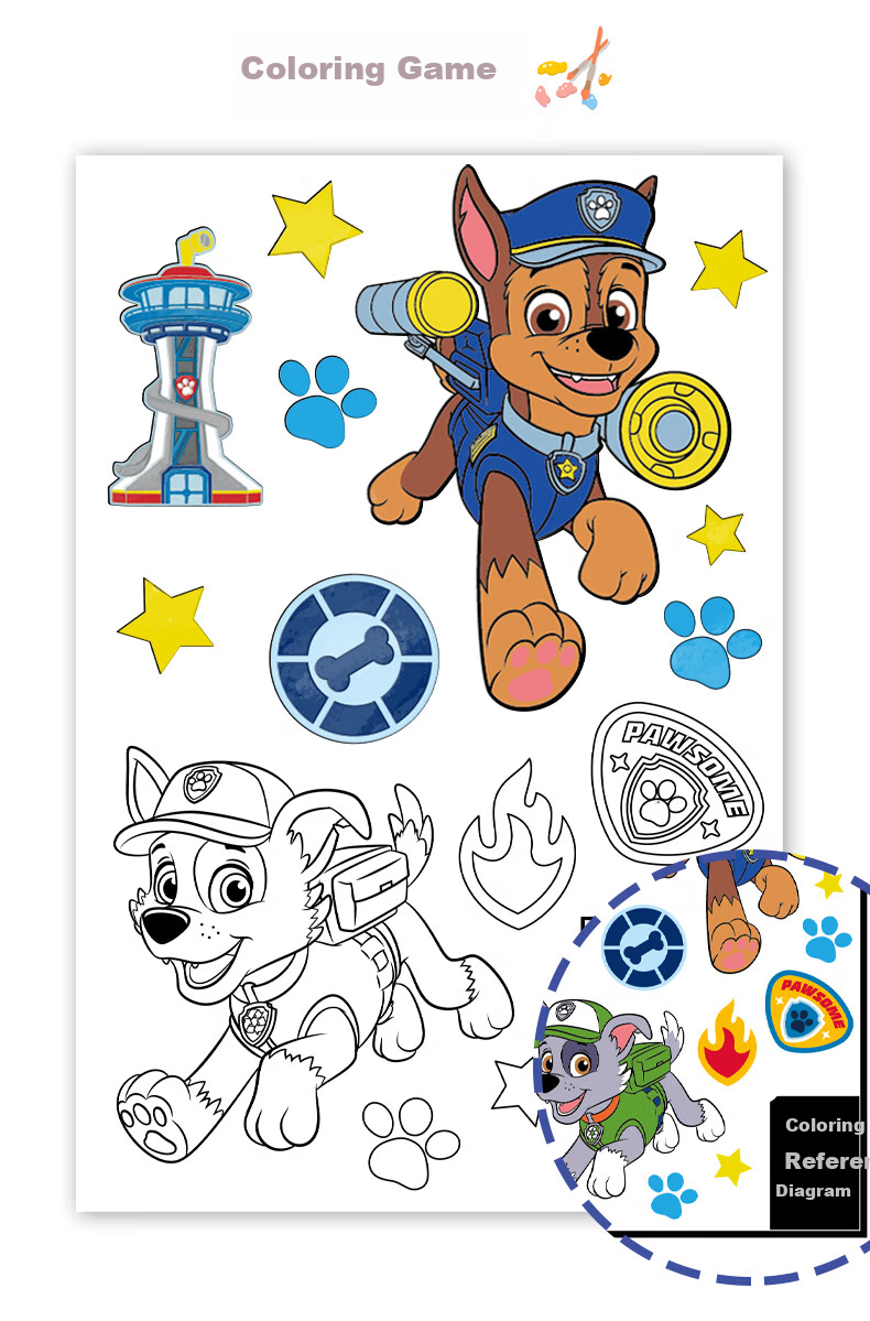 PAW PATROL Children's Puzzle Toy Three-In Set, Paw Patrol Boxed Puzzle, Home Decoration, Birthday Gift 7