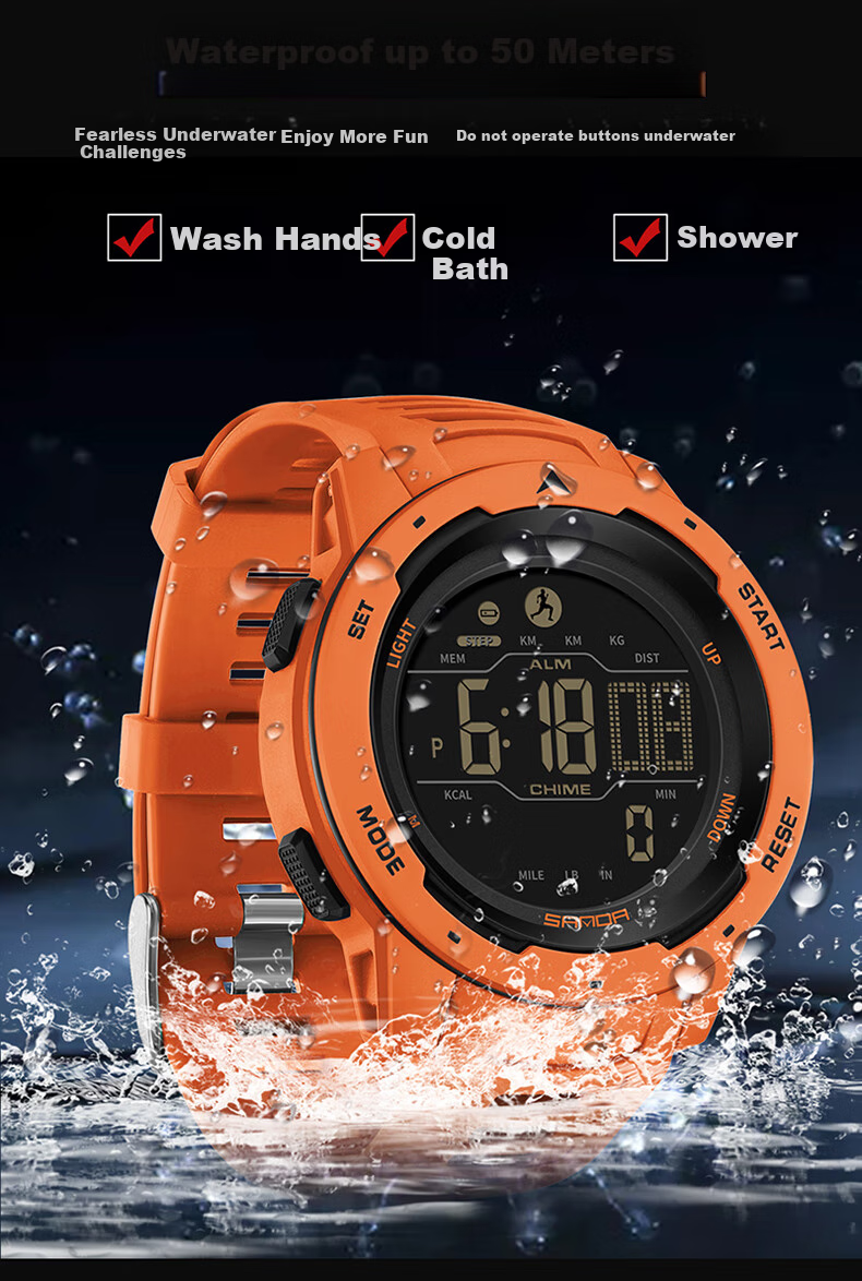 GEORGCOUNT Smartwatch for Men And Women, Middle School And High School Students, Electronic Watch for Teenagers, Outdoor Sports Pedometer Multifunctional Men's Watch 14