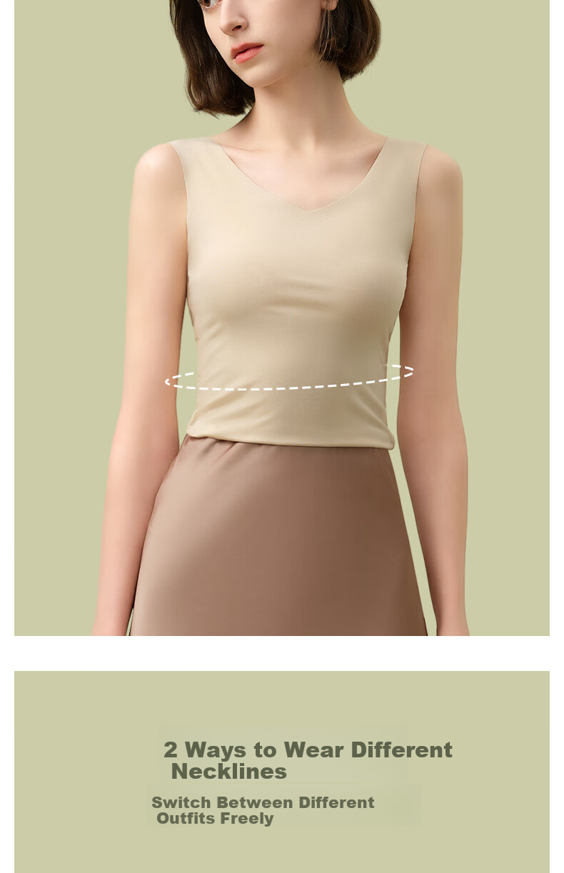 MONTAGUT Seamless Modal Camisole Tank Top for Women, Slim-Fit Sleeveless Undershirt, Thin Underwear Vest, Summer Halter Top 8