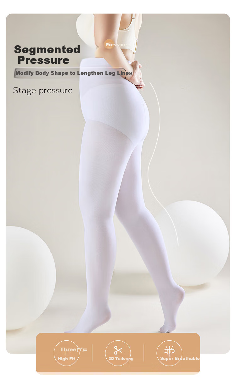 LangSha White Stockings, Plus Size, Thick And Large, Spring And Autumn Medium-Thick Dance Socks, Velvet Anti-Pinch White Pantyhose, Leggings 7