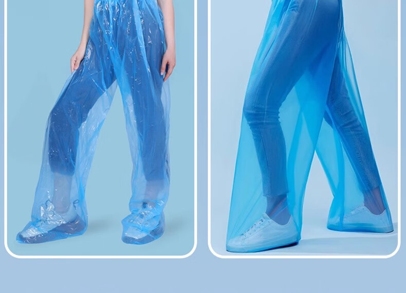 BAIGE Rain Pants, Waterproof And Windproof, Adult Half-Length Rain Pants, Thickened And Wear-Resistant Outdoor Hiking Rain Pants, Transparent - One Size Fits All, Eva Rain Pants - White, One Size Fits All 2