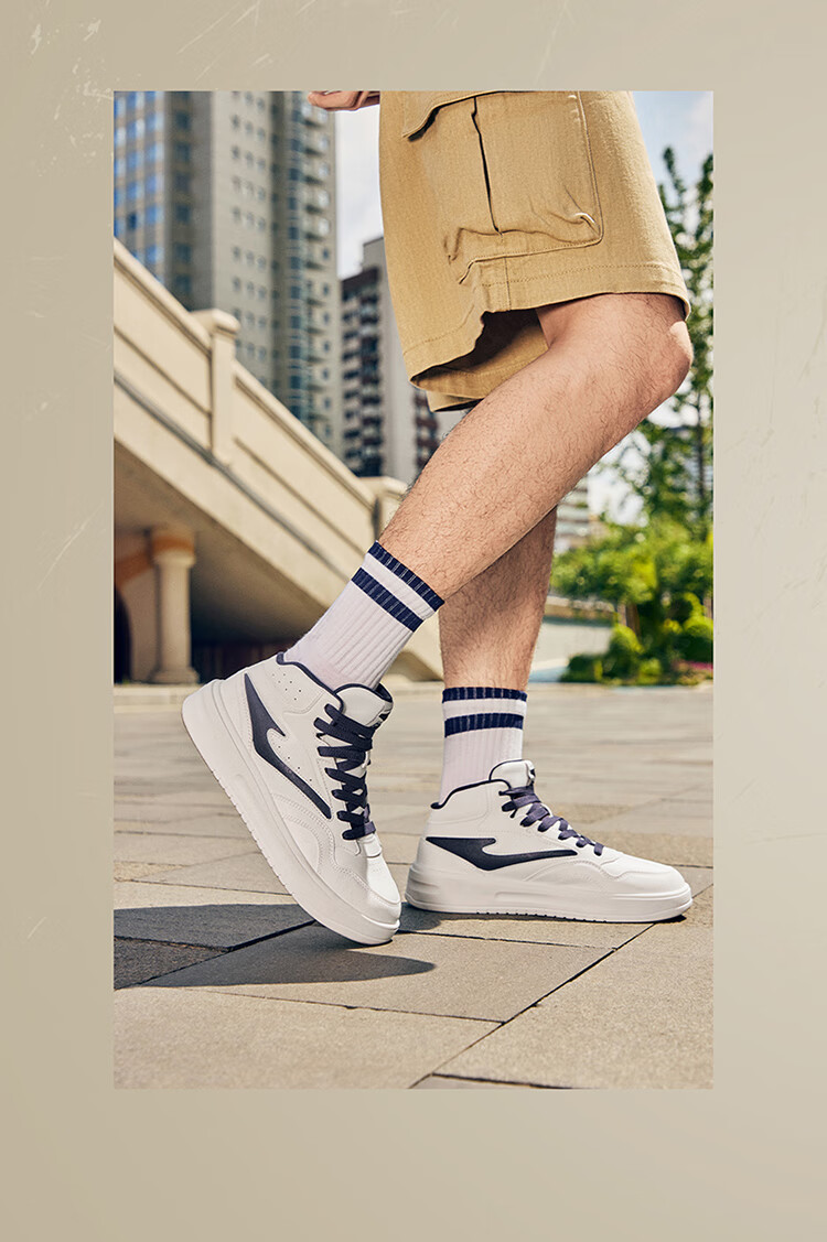 ERKE Men's High-Top Sneakers New Casual Sports Shoes Waterproof Leather Athletic Shoes Snow-Melting 16