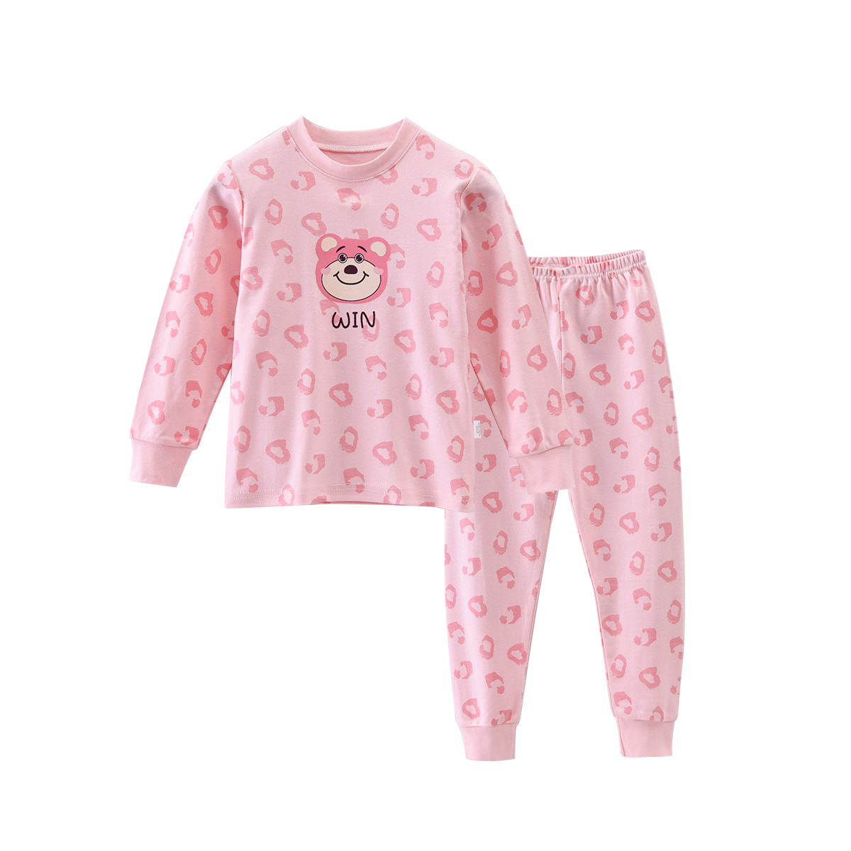 DEESHA Kids Autumn Thermal Underwear Set Girls Baby Mid-Neck Warm Cotton Base Layer Pajamas