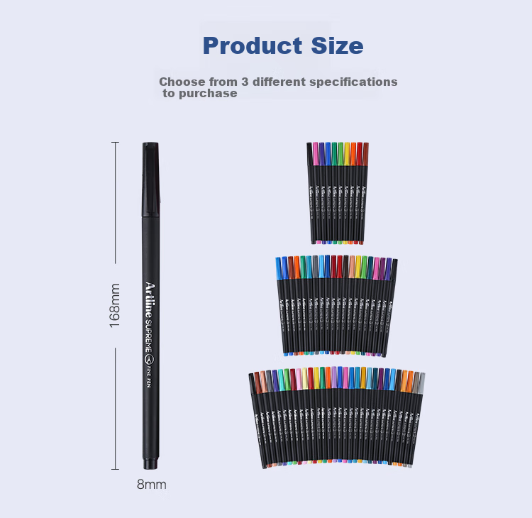 [Back to School Essential] Shachihata Artline SUPREME Student Drawing And Doodling, Colored Needle Tip Pens, Colorful Writing Set, 0.4mm, 20 Colors, EPFS-200/20W 6