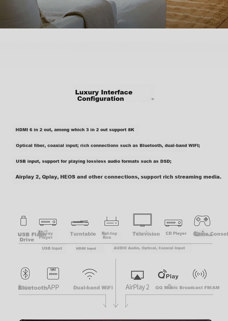 MARANTZ CINEMA60 Home Theater, 7.2 Channel AV Amplifier, Imported HEOS Lossless Music Streaming, 8K Dolby Atmos DTS:X Sound Effects, HDMI 2.1, Bluetooth, WIFI, Black 17