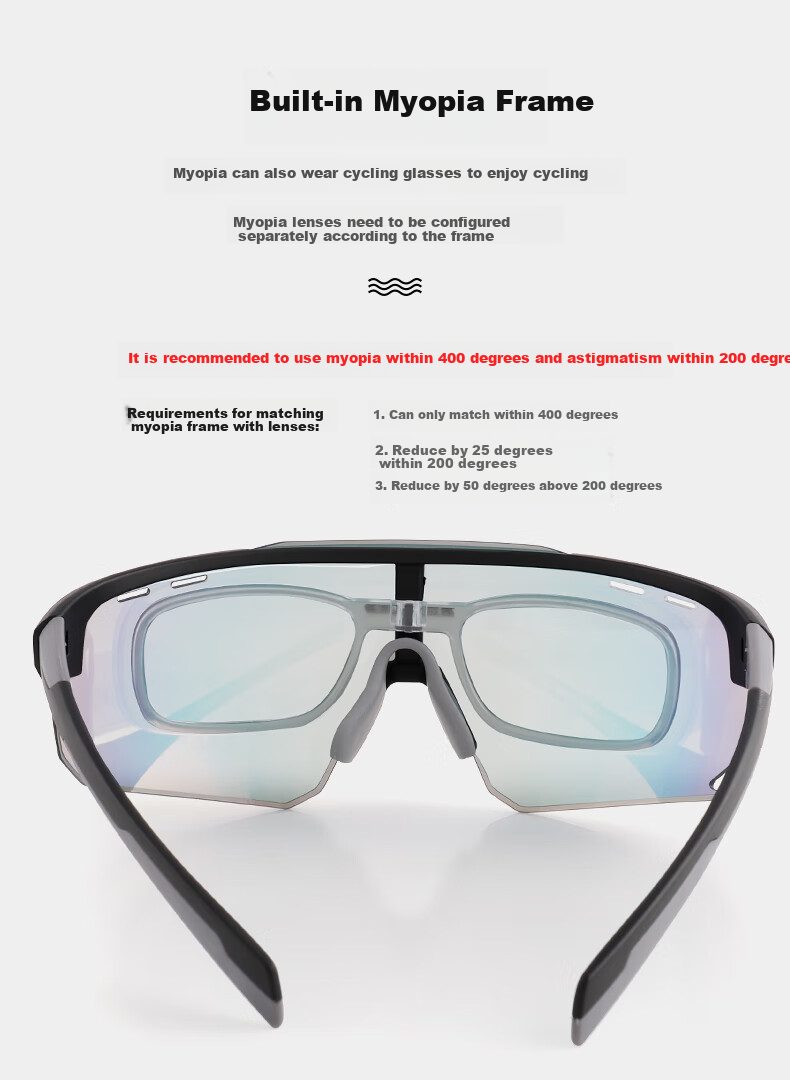 GUB Polarized Colorful Cycling Glasses for Men And Women, Outdoor Windproof Goggles for Road And Mountain Biking, Myopia Protection Eyewear 5