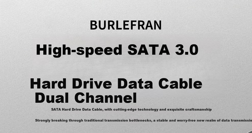 BURLEFRAN High-Speed SATA 3.0 SSD Serial Data Cable, SATA 3.0 Mechanical Hard Drive Data Cable with Spring, 1 Meter 1