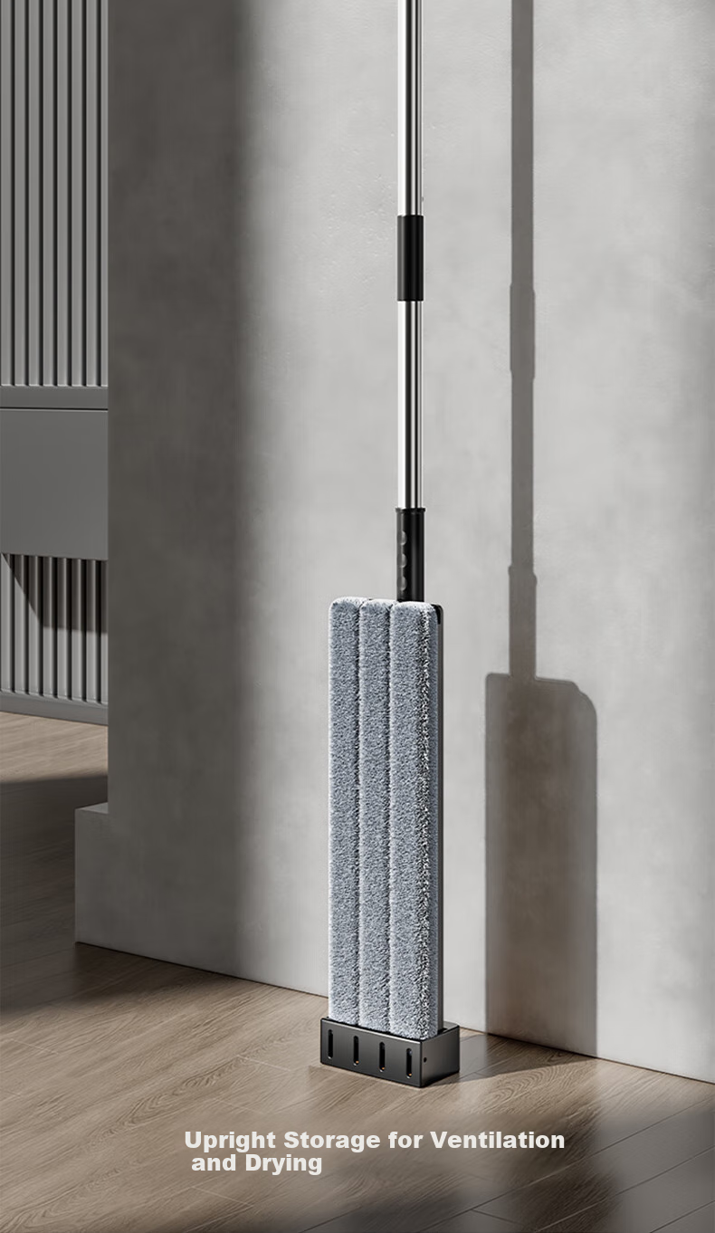 Wuyuehua Flat Mop, 33CM*1 Cloth Handle, 125CM Long Handle, Large Size, Squeegee Bucket, Wet And Dry Use, Flat Single Mop Accessory 10