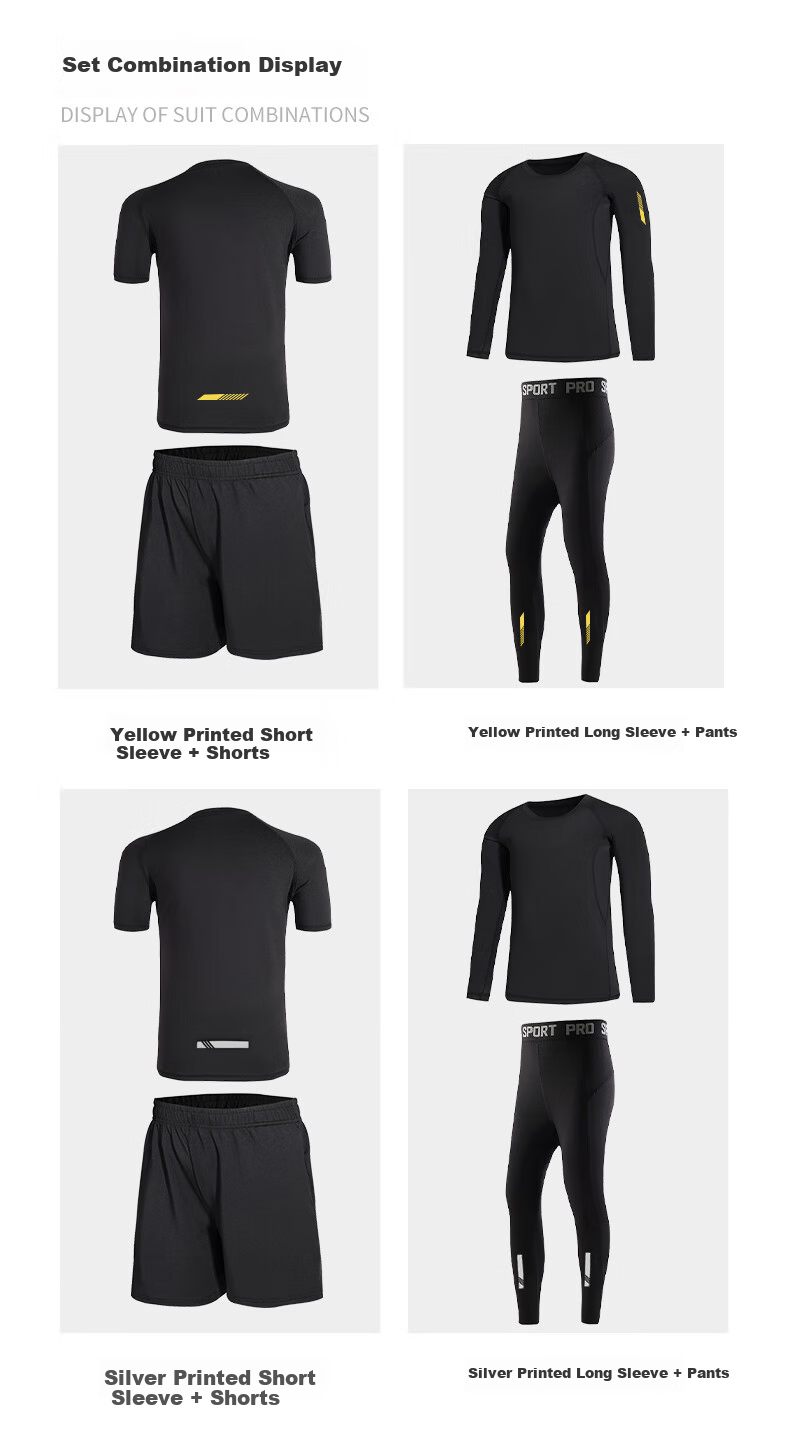 Fandimu [Children's Sports Set for Boys And Girls], Tight-Fitting Training Shirt, Running Suit, Youth Sportswear, Fitness Wear, Badminton Outfit 11