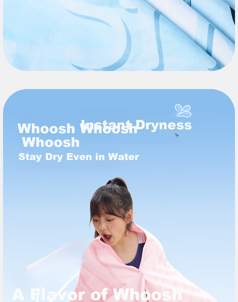 Keep Swimming Towel Absorbent Towel Hot Spring Beach Sports Fitness Travel Printed Children's Bath Towel 141 Pink Pony 5