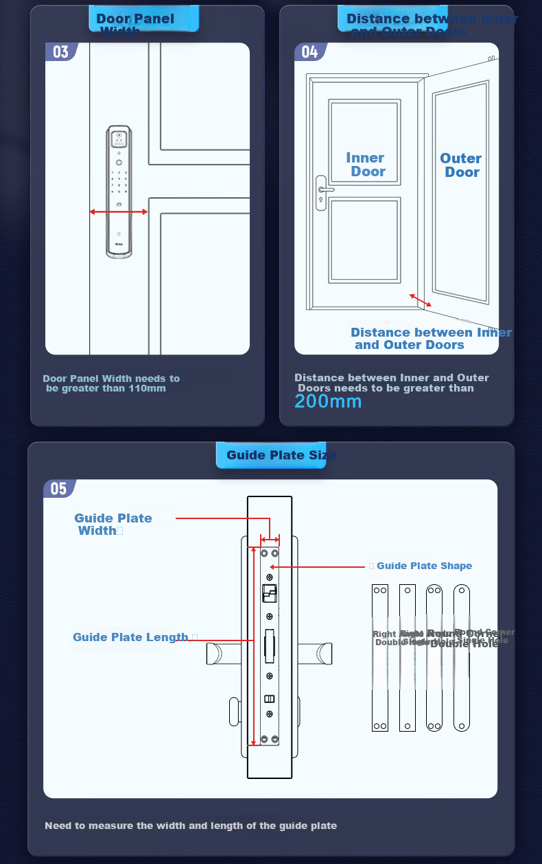Haier Smart Door Lock P30 Facial Recognition Version Electronic Lock Password Door Lock Entry Door Anti-Theft Door Home Fingerprint Lock 19
