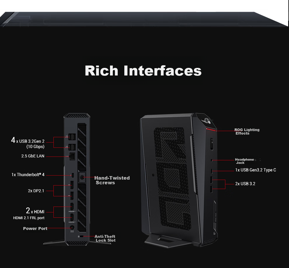 ROG NUC 2025 Gaming Mini PC Dedicated Graphics High-Performance AI Desktop (Ultra 9-275HX 32GB 1TB RTX5070TI) 21