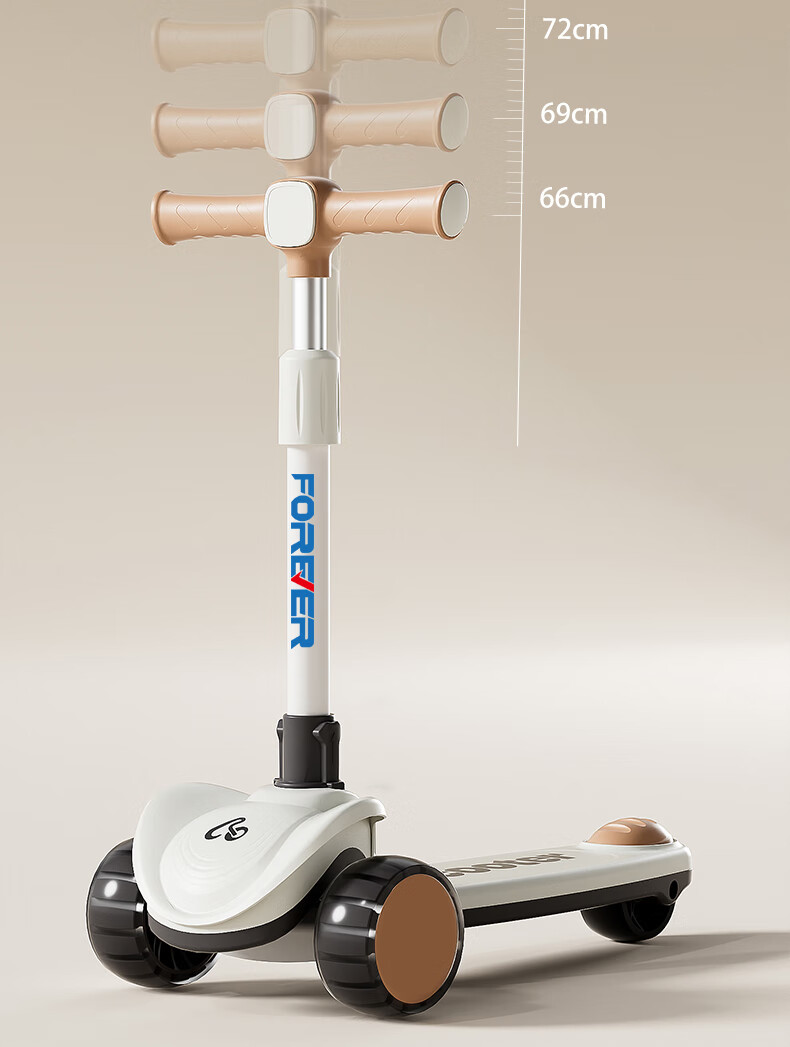 FOREVER Children's Scooter for Ages 1-12, Foldable Three-Wheel Wide Stable Ride-On Scooter for Boys and Girls 8