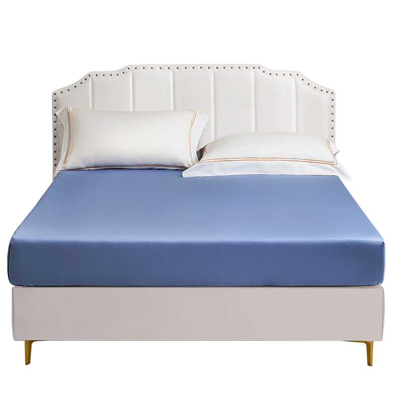Fuanna Pure Cotton Fitted Sheet Mattress Protector Non-Slip Anti-Dirt Single Dormitory Bed Cover 120x200CM