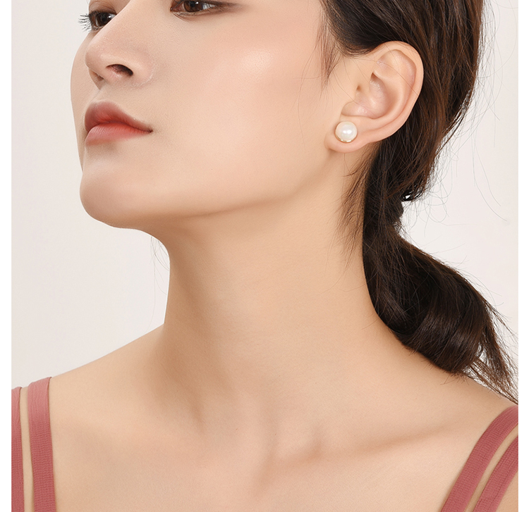 Dairuo Magnetic Stud Earrings for Women, Painless, Face-Slimming, Elegant Pearl-Like High-End Magnetic Earrings, Gift for Girlfriend 8