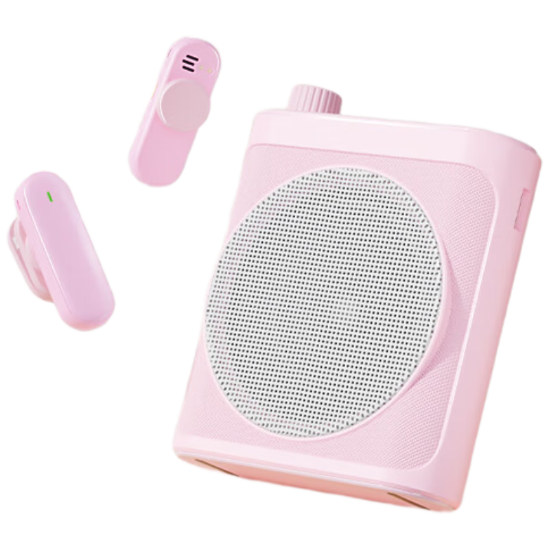 Haomuren Wireless Magnetic Clip-On Microphone, Small Bee Amplifier, Teacher-Specific Bluetooth Anti-Howling Speaker, for Classroom Use, Tour Guide, Outdoor Lecturing, High-Power Amplifier, Teacher's Day Gift
