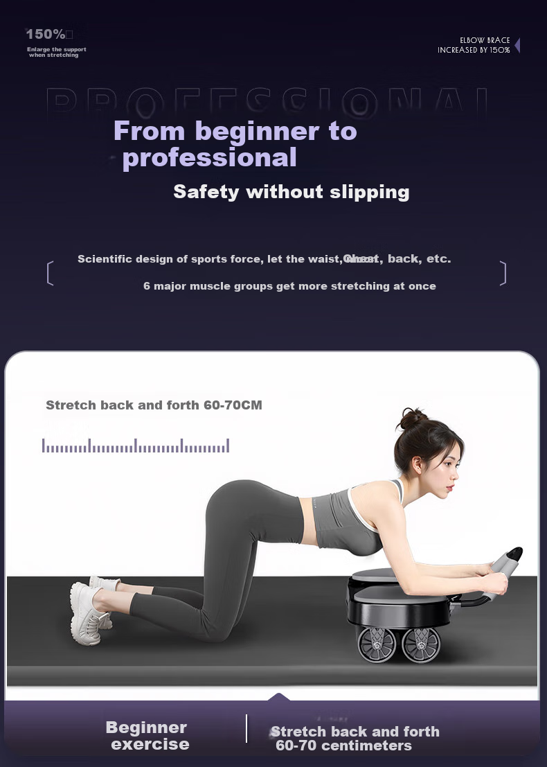 Li-Ning Four-Wheel Smart Ab Wheel with Counter, Automatic Rebound, Professional Abdominal Trainer, Abdominal Reduction Fitness Equipment for Home Use 17