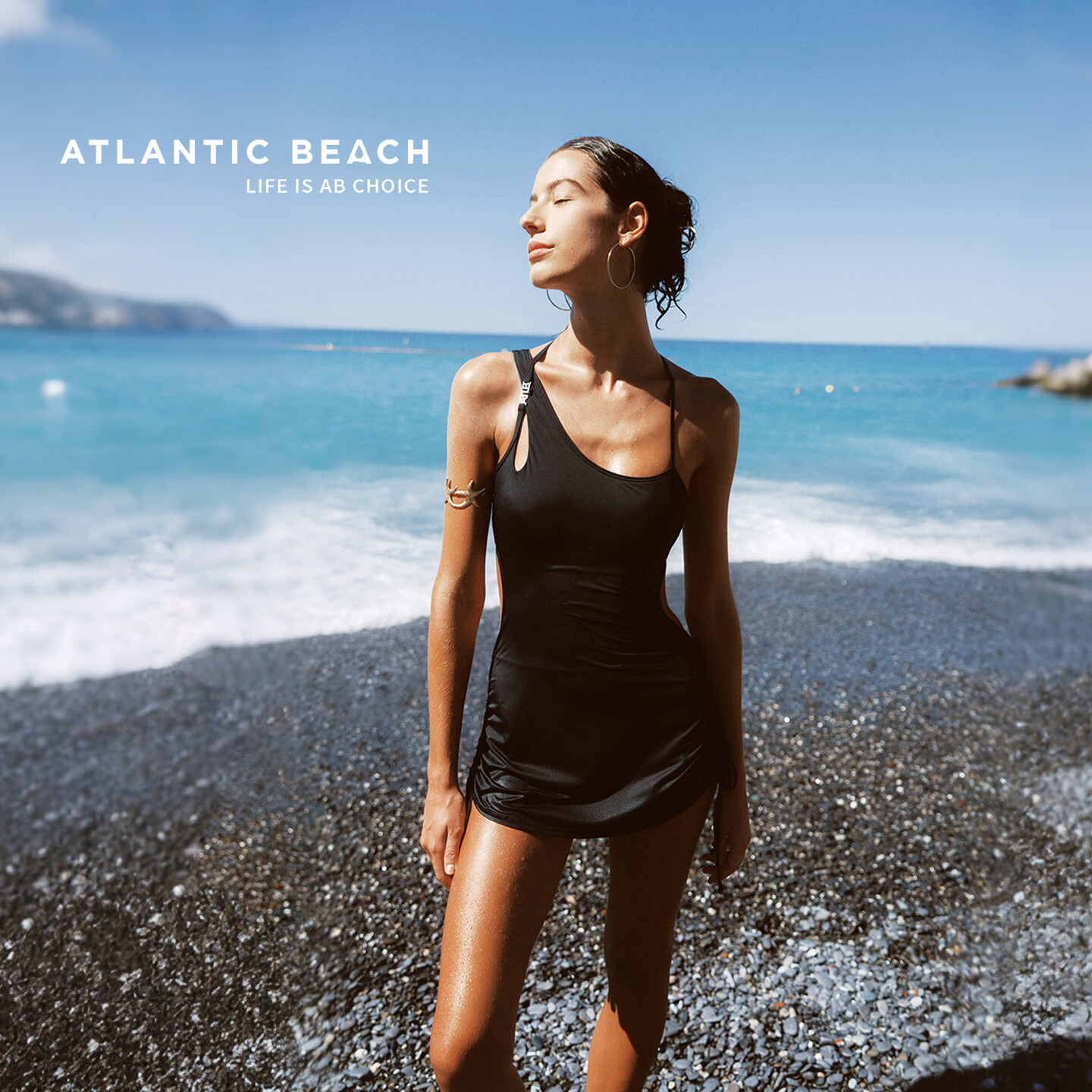 AtlanticBeach 2026 New Hollow Out Cross Strap Halter One-Piece Swimsuit for Women Vacation Hot Spring Skirt-Style Swimwear Premium Feel
