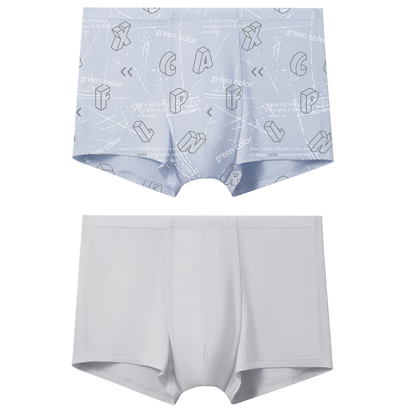 Aimer Kids Step-Up Shorts, Three-Step Youth Underwear, Modal Antibacterial Mid-Rise Boxer Briefs, 2-Pack, Graffiti Trendy Style, Size 175